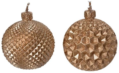 Candle Paraffin Bauble Metallic Glitter Candle Paraffin Bauble Metallic Glitter