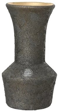 Vase Terracotta Black Matt with Glitter Gold Lining Vase Terracotta Black Matt with Glitter Gold Lining