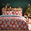 Twelve Days of Christmas Festive Duvet Cover Set Red Twelve Days of Christmas Festive Duvet Cover Set Red