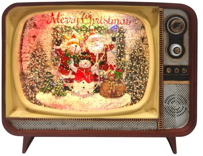 LED Santa TV Spinner 21cms LED Santa TV Spinner 21cms