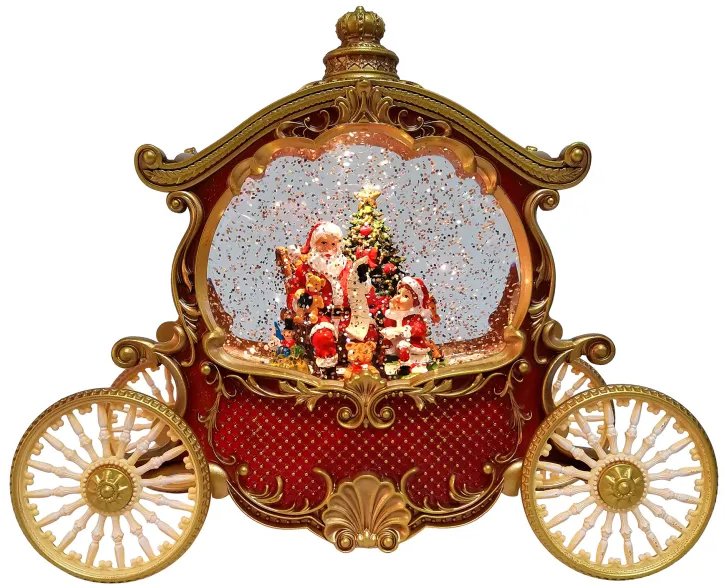 LED Santa Carriage Spinner 26cms LED Santa Carriage Spinner 26cms