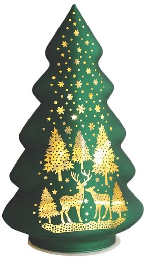 LED Glass Tree Green 19cm LED Glass Tree Green 19cm