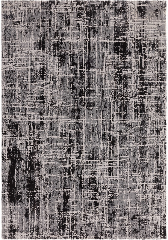 Kuza Abstract Black Rug by Asiatic Kuza Abstract Black Rug by Asiatic