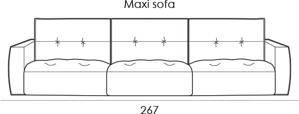 Gravina Maxi Sofa - Slim Arm Version (267cm) by Italia Living Gravina Maxi Sofa - Slim Arm Version (267cm) by Italia Living