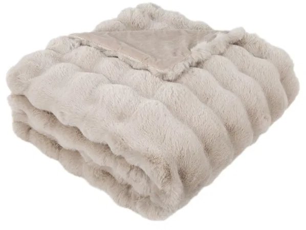Soft Bubble Throw Faux Rabbit Beige 150 x 200 Soft Bubble Throw Faux Rabbit Beige 150 x 200