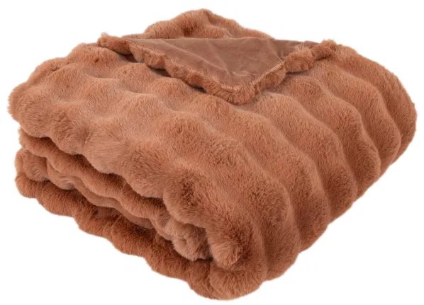 Soft Bubble Throw Faux Rabbit Orange 150 x 200 Soft Bubble Throw Faux Rabbit Orange 150 x 200