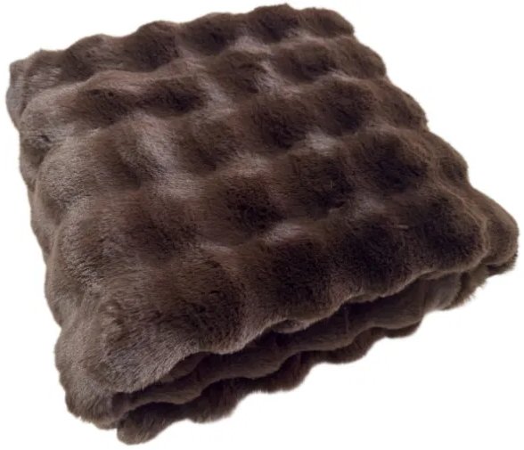 Soft Bubble Throw Faux Rabbit Chocolate 150 x 200 Soft Bubble Throw Faux Rabbit Chocolate 150 x 200