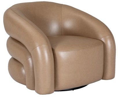 Rocco Swivel Lounge Chair (Taupe PU Leather) Rocco Swivel Lounge Chair (Taupe PU Leather)