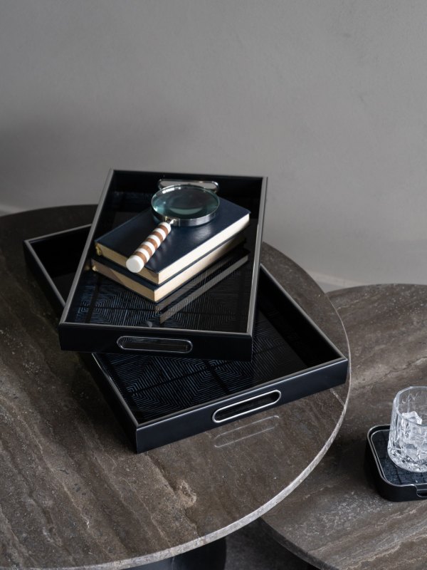 Squares Pattern Set of 2 Trays Squares Pattern Set of 2 Trays