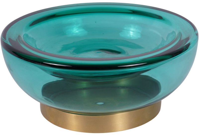 Jorum Glass Bowl With Brass Detail Jorum Glass Bowl With Brass Detail