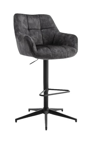 Mila Swivel Gas Lift Bar Stool (Charcoal) Mila Swivel Gas Lift Bar Stool (Charcoal)