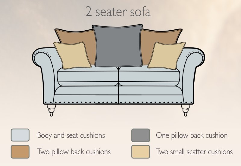 Ohio 2 Seater Sofa (Pillow Back) by Alstons Ohio 2 Seater Sofa (Pillow Back) by Alstons