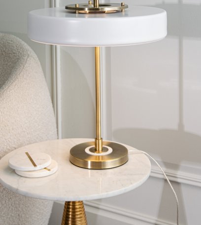 Tarbet Table Lamp In White Tarbet Table Lamp In White