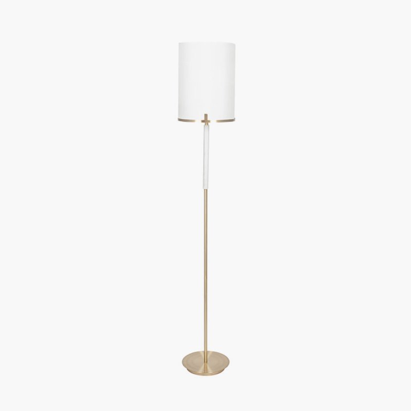 Champagne Gold Metal and Marble Effect Floor Lamp Champagne Gold Metal and Marble Effect Floor Lamp