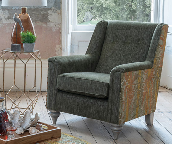 Darcey Accent Chair (Two Tone) by Alstons Darcey Accent Chair (Two Tone) by Alstons