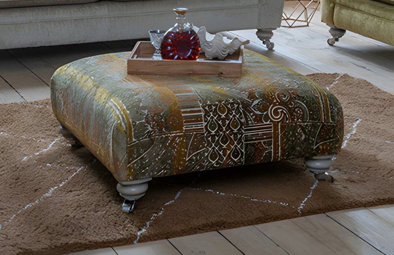 Darcey Square Stool by Alstons Darcey Square Stool by Alstons