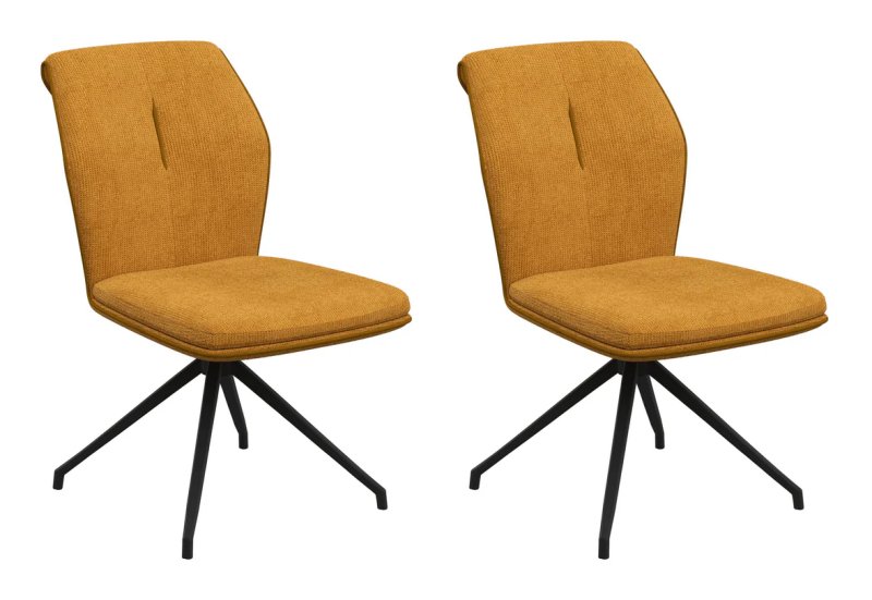 Pair of Catania Dining Chairs (Mustard) Pair of Catania Dining Chairs (Mustard)