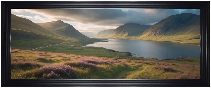 Panoramic View Of Scottish Highlands In Autumn 140 x 55cm Panoramic View Of Scottish Highlands In Autumn 140 x 55cm