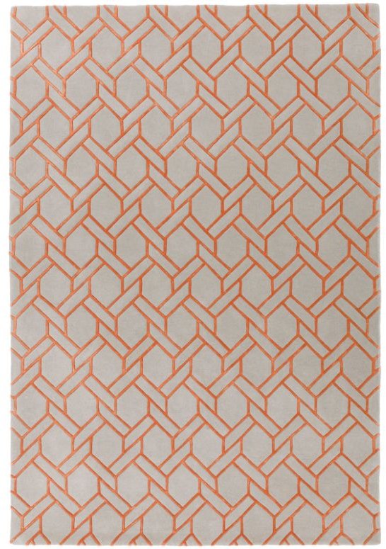 Nexus Fine Lines Silver/Orange Rug by Asiatic Nexus Fine Lines Silver/Orange Rug by Asiatic