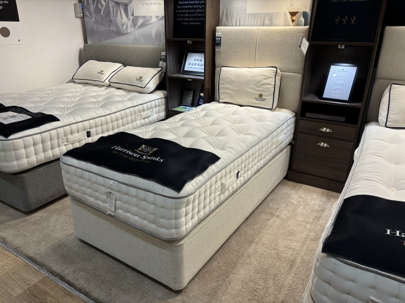 Harrison Spinks Ruby Single Mattress, Divan & Chicago Headboard Set (Showroom Clearance) Harrison Spinks Ruby Single Mattress, Divan & Chicago Headboard Set (Showroom Clearance)