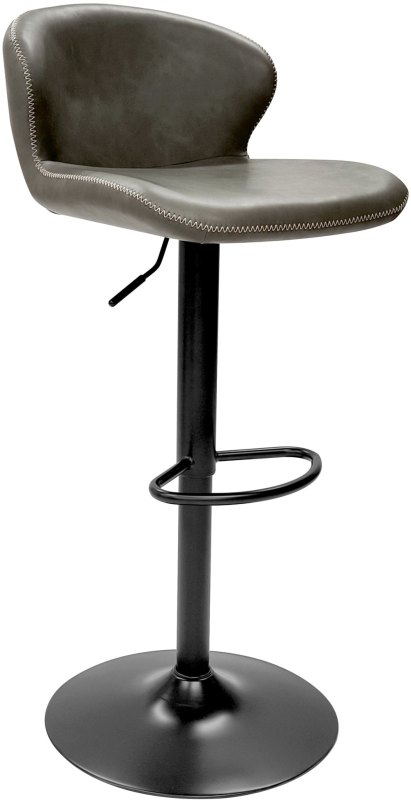 Rosano Gas-Lift Bar Stool (Olive Faux Leather & Black Base) by Bentley Designs Rosano Gas-Lift Bar Stool (Olive Faux Leather & Black Base) by Bentley Designs