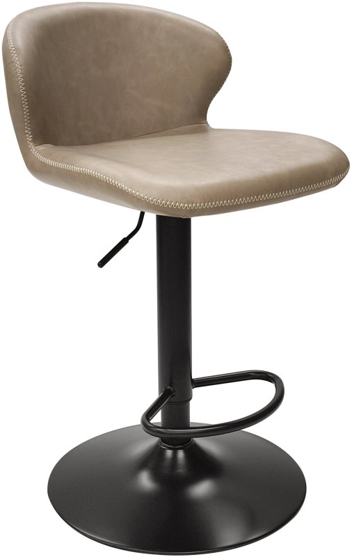 Rosano Gas-Lift Bar Stool (Stone Faux Leather) by Bentley Designs Rosano Gas-Lift Bar Stool (Stone Faux Leather) by Bentley Designs