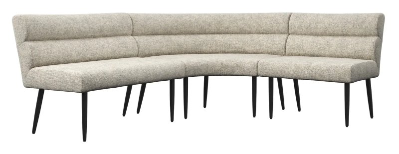 Lazzaro Curved Corner Dining Bench (Champagne Fabric) Lazzaro Curved Corner Dining Bench (Champagne Fabric)
