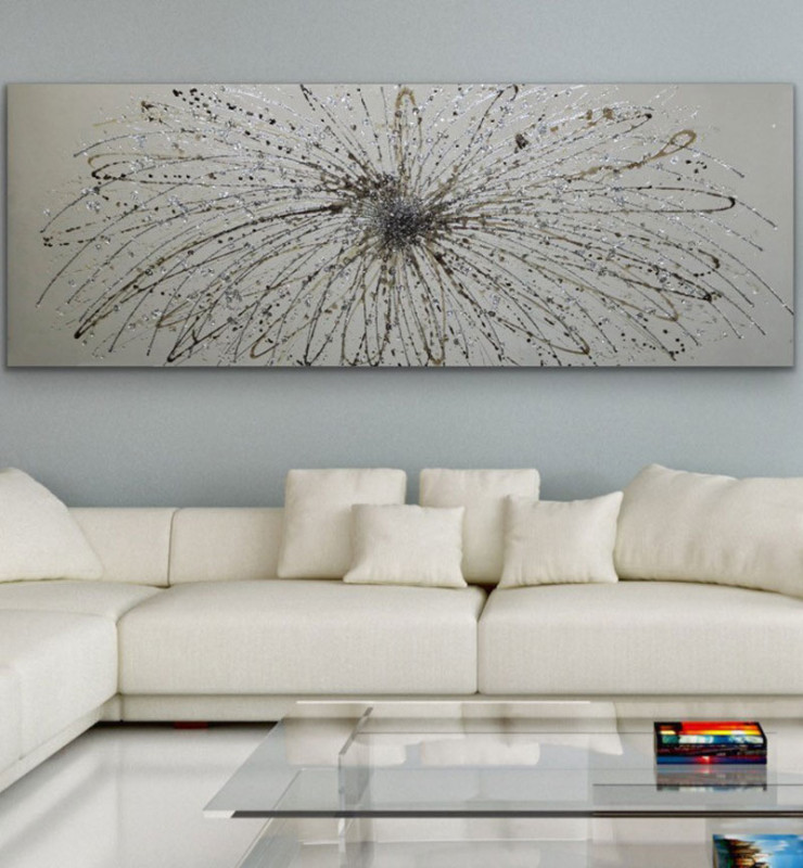Stunning Abstract Starburst art on mirror 72x162cm Stunning Abstract Starburst art on mirror 72x162cm