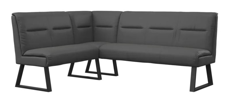 Cerutti Faux Leather Corner Bench Grey Cerutti Faux Leather Corner Bench Grey