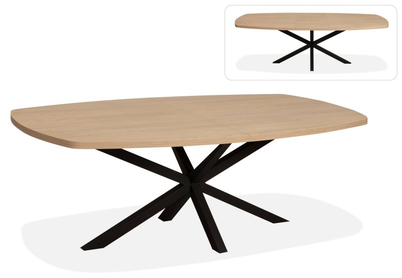 Ezra Extending Dining Table 150-207cm x 85cm (Model 5525) By MaxFurn Ezra Extending Dining Table 150-207cm x 85cm (Model 5525) By MaxFurn