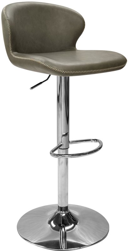 Rosano Gas-Lift Bar Stool (Olive Faux Leather & Chrome Base) by Bentley Designs Rosano Gas-Lift Bar Stool (Olive Faux Leather & Chrome Base) by Bentley Designs