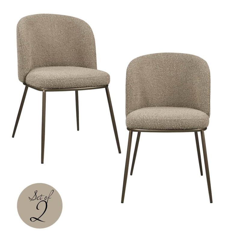 Set of 2 Elvi Dining Chairs - Mocca Chunky FR - by Richmond Interiors Set of 2 Elvi Dining Chairs - Mocca Chunky FR - by Richmond Interiors