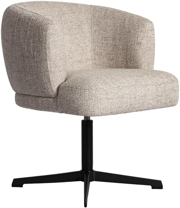 Dinan Swivel Dining Chair - Cream Tweed FR - by Richmond Interiors Dinan Swivel Dining Chair - Cream Tweed FR - by Richmond Interiors