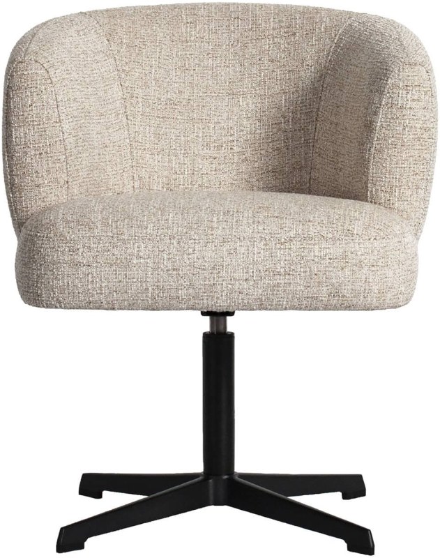 Dining Chair Dinan Cream Tweed - Swivel by Richmond Interiors Dining Chair Dinan Cream Tweed - Swivel by Richmond Interiors