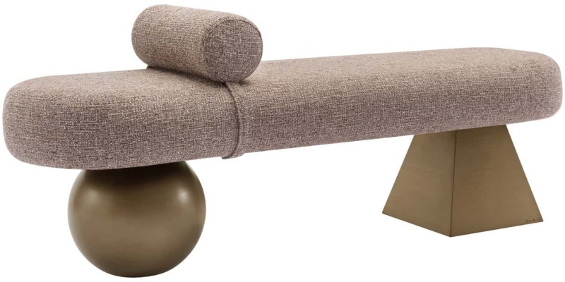Bench Alexander Jones Brown Tweed (Geneva) by Richmond Interiors Bench Alexander Jones Brown Tweed (Geneva) by Richmond Interiors