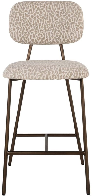Counter Stool Xenia Beige Leopard (Set of 2) by Richmond Interiors Counter Stool Xenia Beige Leopard (Set of 2) by Richmond Interiors