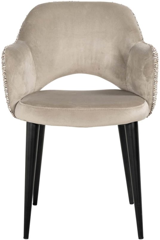 Dining Chair Giovanna Trendy Nature / Khaki Velvet by Richmond Interiors Dining Chair Giovanna Trendy Nature / Khaki Velvet by Richmond Interiors