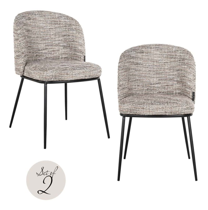 Set of 2 Elvi Dining Chairs - Trendy Nature FR - by Richmond Interiors Set of 2 Elvi Dining Chairs - Trendy Nature FR - by Richmond Interiors
