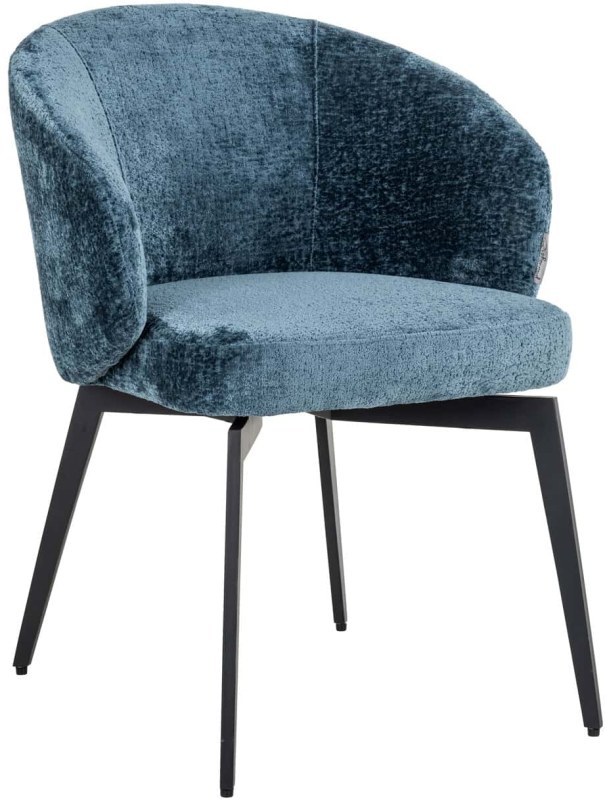 Amphara Dining Chair - Blue Chenille FR - by Richmond Interiors Amphara Dining Chair - Blue Chenille FR - by Richmond Interiors