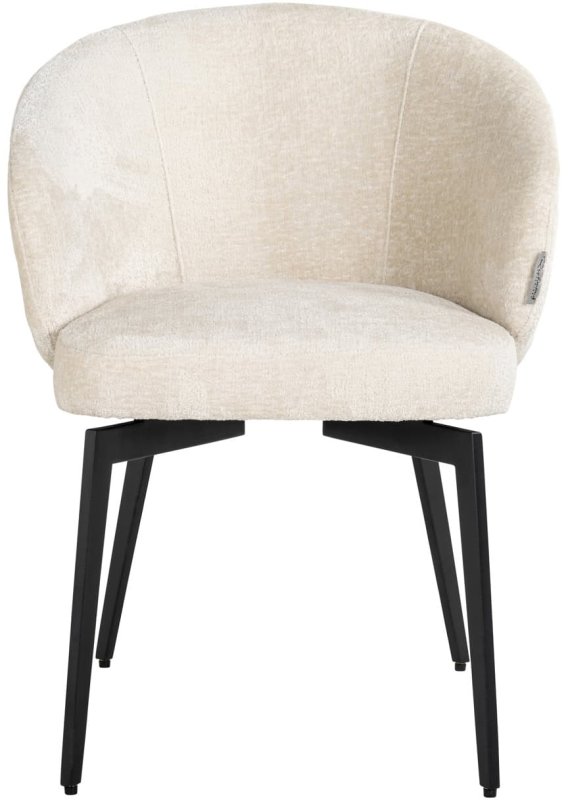 Dining Chair Amphara FR White Chenille by Richmond Interiors Dining Chair Amphara FR White Chenille by Richmond Interiors