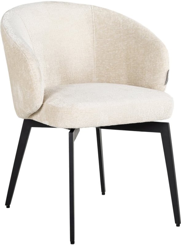 Amphara Dining Chair - FR White Chenille - by Richmond Interiors Amphara Dining Chair - FR White Chenille - by Richmond Interiors