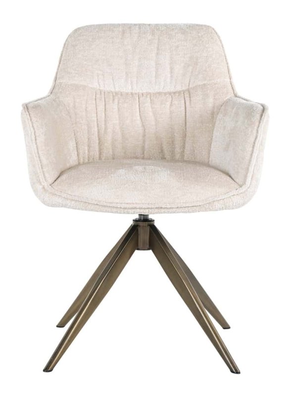 Dining Chair Aline White Chenille Swivel by Richmond Interiors Dining Chair Aline White Chenille Swivel by Richmond Interiors