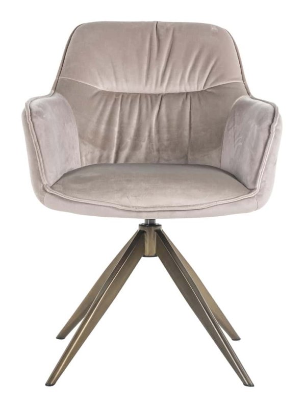 Dining Chair Aline Khaki Velvet Swivel by Richmond Interiors Dining Chair Aline Khaki Velvet Swivel by Richmond Interiors