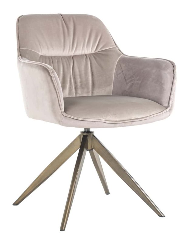 Aline Swivel Dining Chair - Khaki Velvet FR - by Richmond Interiors Aline Swivel Dining Chair - Khaki Velvet FR - by Richmond Interiors