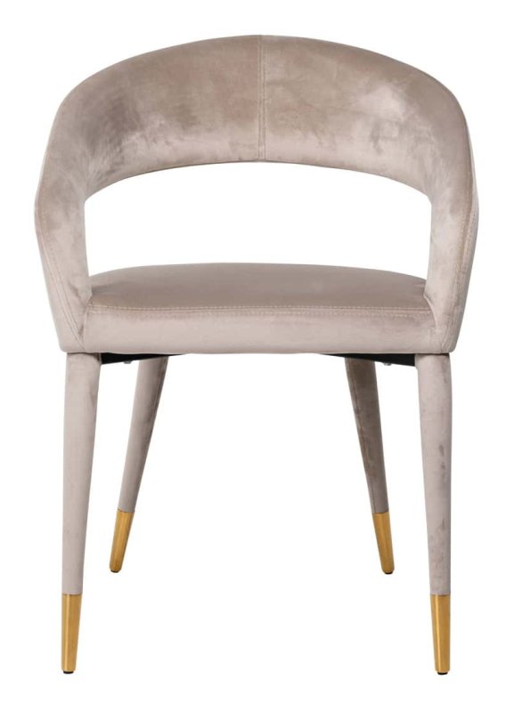 Dining Chair Gia Khaki Velvet by Richmond Interiors Dining Chair Gia Khaki Velvet by Richmond Interiors