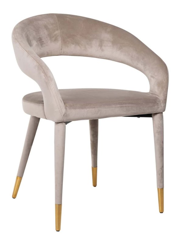 Gia Dining Chair - Khaki Velvet FR - by Richmond Interiors Gia Dining Chair - Khaki Velvet FR - by Richmond Interiors