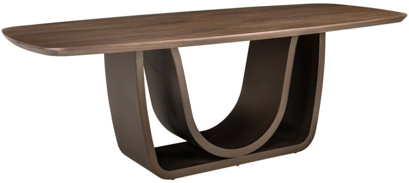 Dining Table Windsor Walnut 230 Brass Base by Richmond Interiors Dining Table Windsor Walnut 230 Brass Base by Richmond Interiors