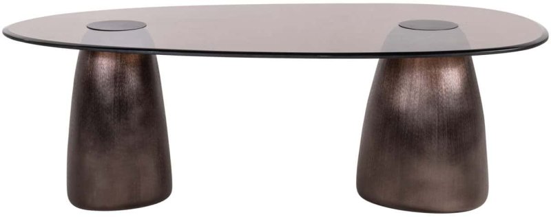 Hayden Oval Coffee Table - Bronze - by Richmond Interiors Hayden Oval Coffee Table - Bronze - by Richmond Interiors