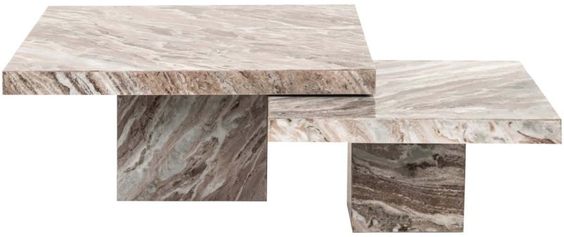 Coffee Table Rashford Blush Beige (Set of 2) by Richmond Interiors Coffee Table Rashford Blush Beige (Set of 2) by Richmond Interiors