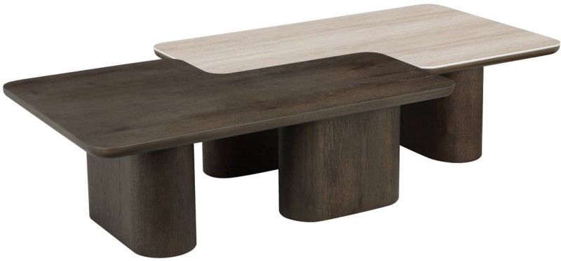 Set of 2 Nando Coffee Tables - Brown by Richmond Interiors Set of 2 Nando Coffee Tables - Brown by Richmond Interiors